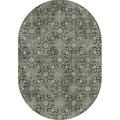 Dynamic Rugs Ancient Garden Oval Rugs, Steel Blue - 2.7 x 4.7 in. ANOV35571623696